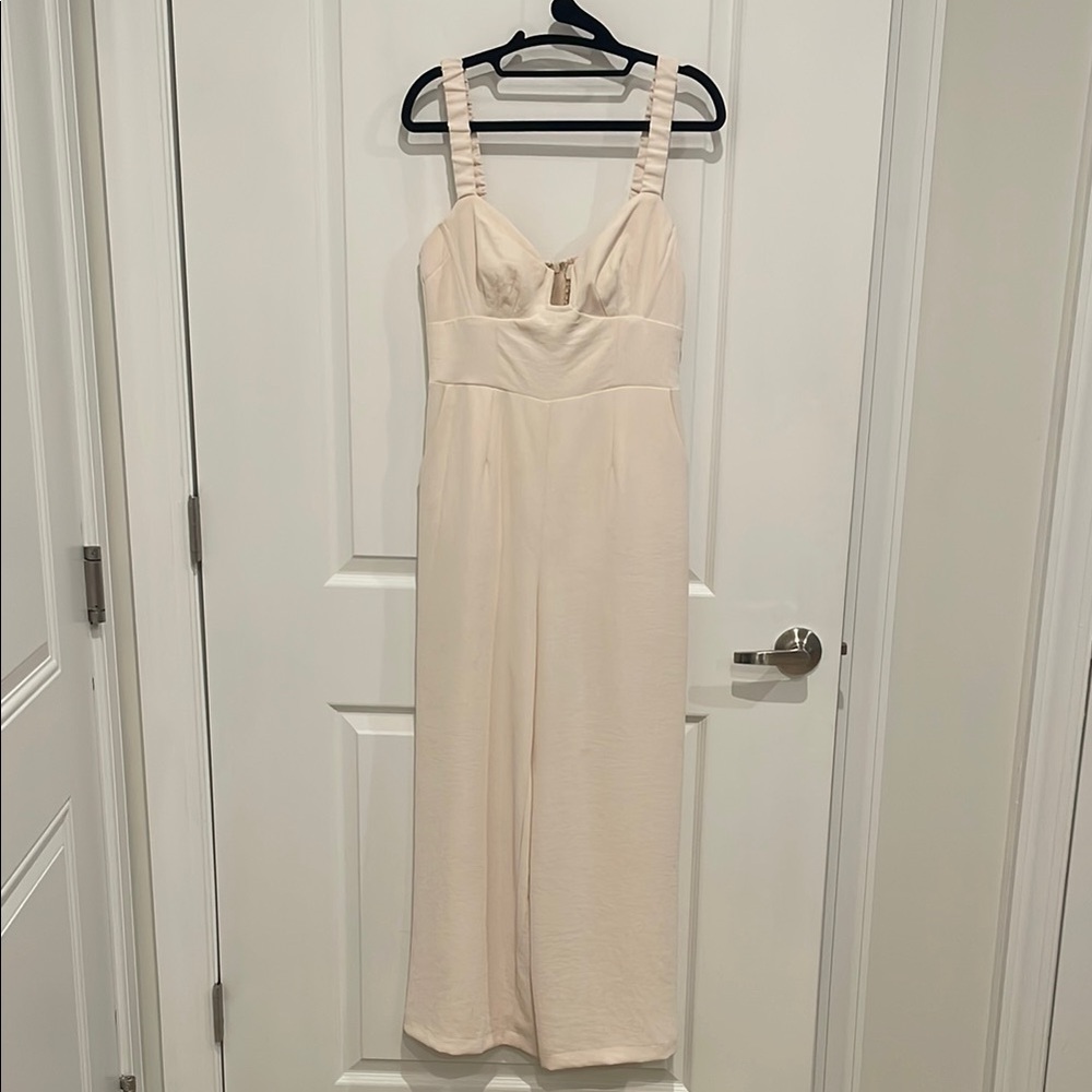 Astr Cream Jumpsuit